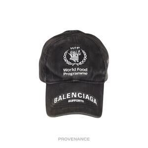 🔴 Balenciaga WFP World Food Programme Cap - Washed Black